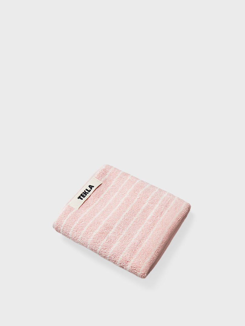Tekla - Guest Towel in Shaded Pink Stripes