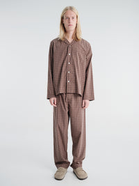 Tekla - Men's Long-Sleeved Shirt in Serra Checks