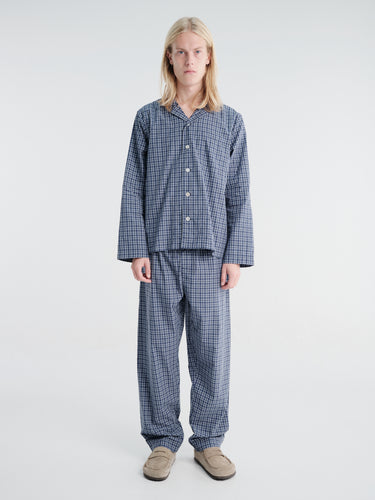 Tekla - Men's Long-Sleeved Shirt in Lanegan Checks