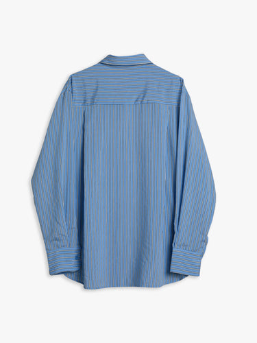 The Frankie Shop - Peri Fluid Shirt in Blue and White Stripes