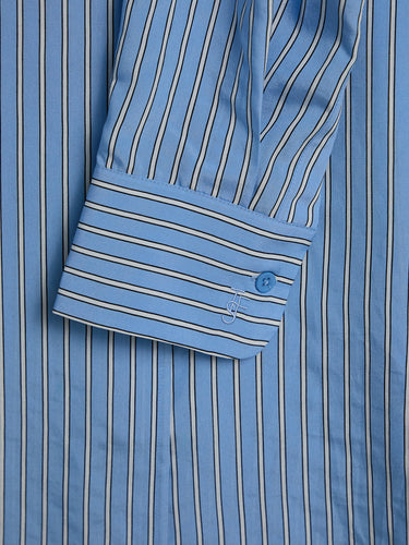 The Frankie Shop - Peri Fluid Shirt in Blue and White Stripes