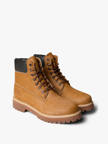 Timberland - Timberland Heritage 6 Inch Lace Up Boot Medium Brown Hair On in Peacoat/True White