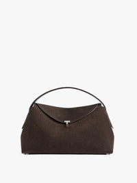 TOTEME - T-lock Suede Top Handle Bag in Brown