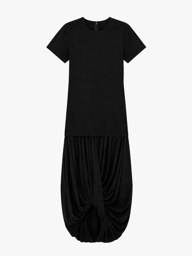 TOTEME - Cocoon Tee Dress in Black