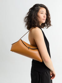 TOTEME - T-Lock Grained-Leather Shoulder Bag in Tan