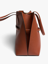TOTEME - Grained Leather Lounge Tote Bag in Sienna