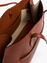 TOTEME - Grained Leather Lounge Tote Bag in Sienna