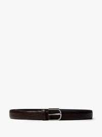 TOTEME - Slim Lizard-Embossed Belt in Brown