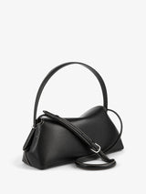 TOTEME - T-Lock Grained-Leather Shoulder Bag in Black
