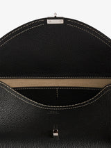 TOTEME - T-Lock Grained-Leather Shoulder Bag in Black