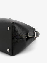 TOTEME - T-Lock Grained-Leather Shoulder Bag in Black