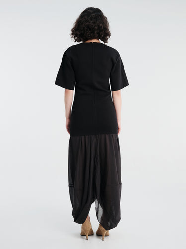 TOTEME - Cocoon Tee Dress in Black