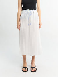 TOTEME - Belted Pleated Skirt in White