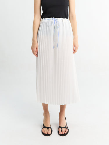 TOTEME - Belted Pleated Skirt in White