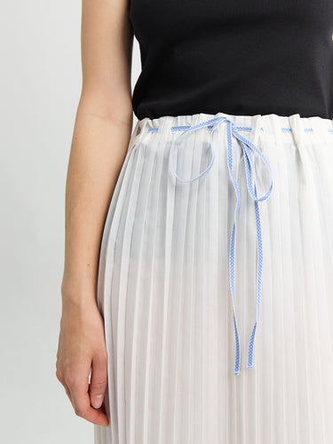 TOTEME - Belted Pleated Skirt in White