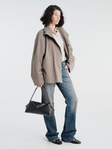 TOTEME - Oversized Striped Shirt in Yellow and Sky