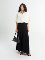 TOTEME - Flared Jersey Skirt in Black