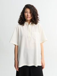 TOTEME - Fluid Polo Shirt in Ecru