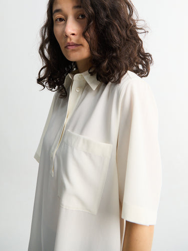 TOTEME - Fluid Polo Shirt in Ecru