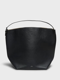 TOTEME - Belted Tote Bag in Black grain