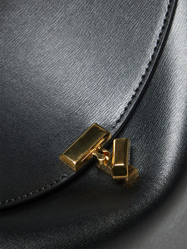 TOTEME - T-Lock Top Handle Bag in Black