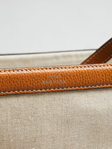 TOTEME - Canvas Travel Tote Bag in Ecru/Tan