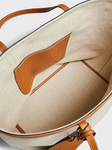 TOTEME - Canvas Travel Tote Bag in Ecru/Tan
