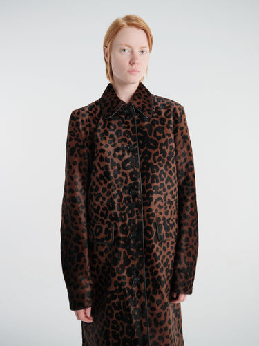 TOTEME - Pony Hair Coat in Leopard