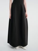 TOTEME - Strapless Balloon Dress in Washed Black