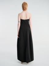 TOTEME - Strapless Balloon Dress in Washed Black