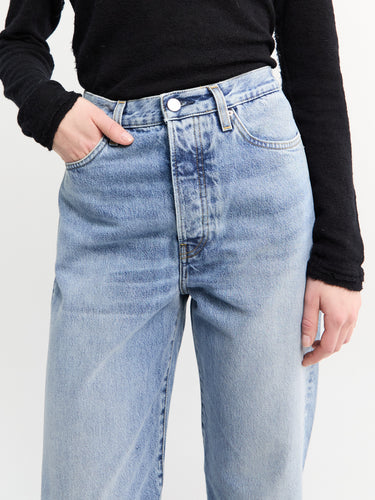TOTEME - Twisted Seam Denim Full Length in Worn Blue