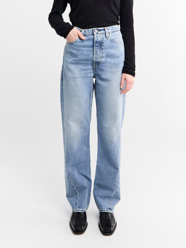 TOTEME - Twisted Seam Denim Full Length in Worn Blue