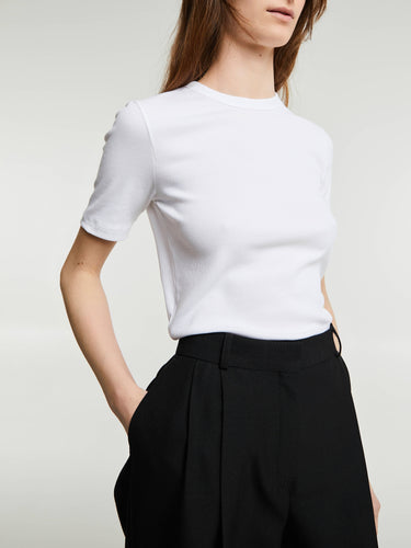 TOTEME - Classic Rib T-Shirt in White