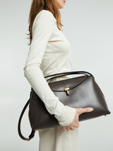 TOTEME - T-Lock Top Handle Bag in Bark