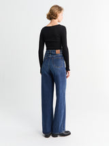 TOTEME - Wide Leg Denim Jeans in Dark Blue