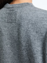 TOTEME - Classic Cashmere Crew Knit in Mid Grey Melange