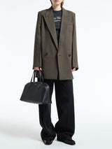 TOTEME - Medium Grained Leather Day Tote Bag in Black
