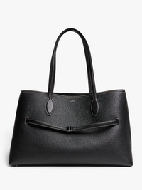 TOTEME - Grained Leather Lounge Tote Bag in Black