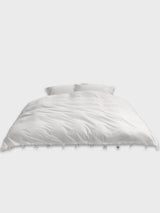 Tekla - Percale Broderie Anglaise Anaïs Single Duvet Cover in Broken White