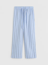 Tekla - Poplin Pyjamas Pants in Stave Stripes