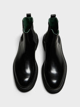 Vinny's - Officer Chelsea Boots in Black Nappa Leather