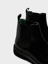 Vinny's - Officer Chelsea Boots in Black Nappa Leather