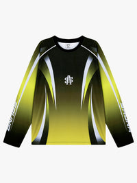 Sauna - Volt LongSleeve Jersey in Neon Green, Black