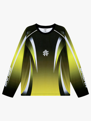 Sauna - Volt LongSleeve Jersey in Neon Green, Black
