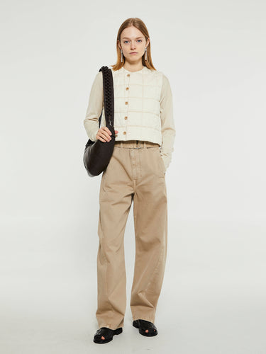 Lemaire - Twisted Belted Pants in Natural Beige