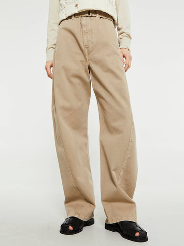 Lemaire - Twisted Belted Pants in Natural Beige