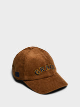 Wales Bonner - Grace Corduroy Cap in Brown
