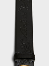 Acne Studios - Leather Logo Buckle Belt in Black and Camel