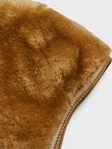 Acne Studios - Shearling cap in Ginger Brown