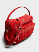 Acne Studios - Camero Camera Suede Bag in Fire Red
